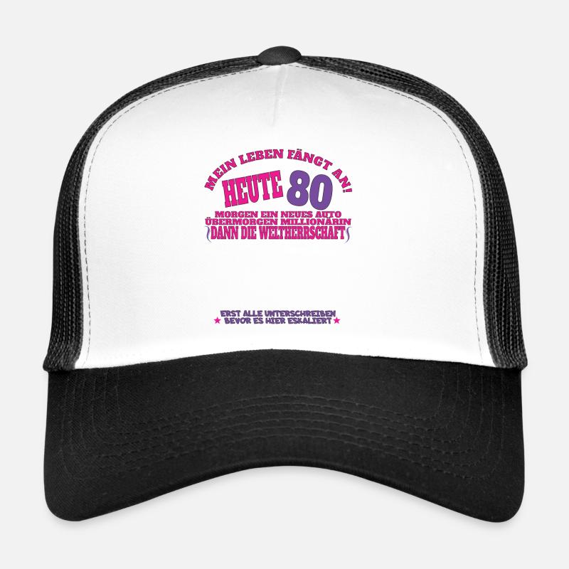 80. Geburtstag Mann und Frau Gästebuch Trucker Cap
