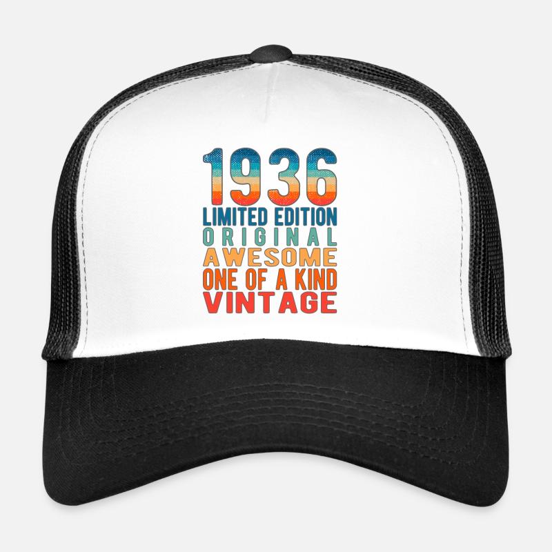 Edition limitée depuis 1936 Anniversaire Millésime 1936 Casquette trucker 