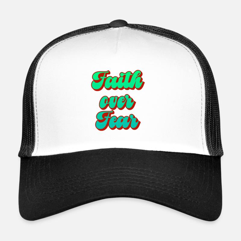 Glaubenskraft Motiv Design - Trucker Cap - Weiß/Schwarz