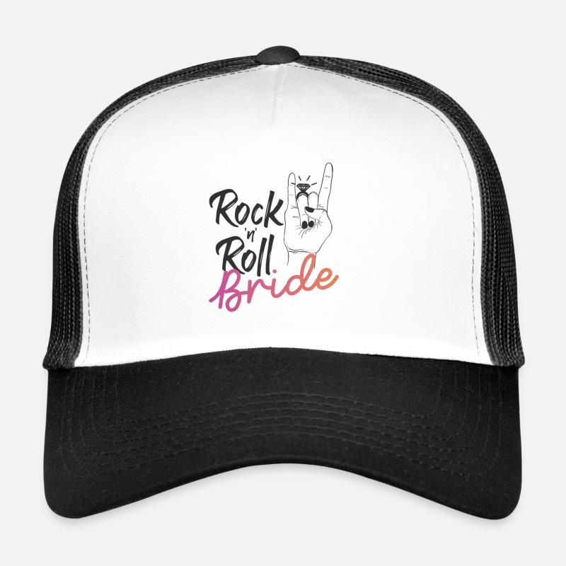Rock 'n' Roll Bride - Trucker Cap - Weiß/Schwarz