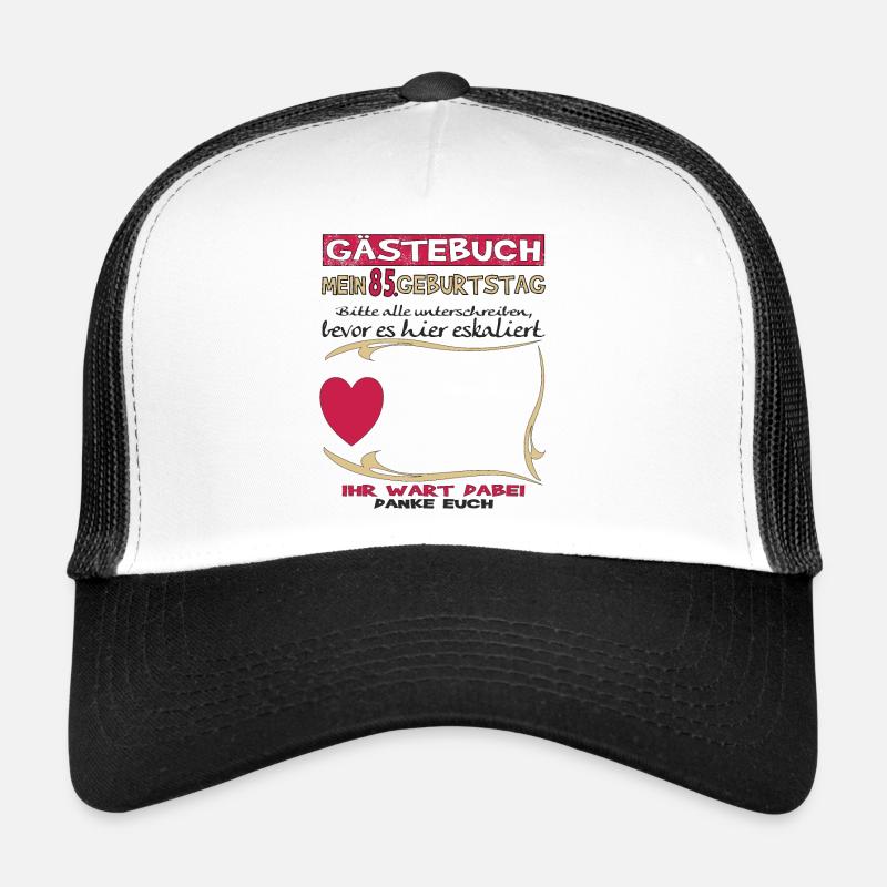 85. Geburtstag Mann und Frau Gästebuch Trucker Cap