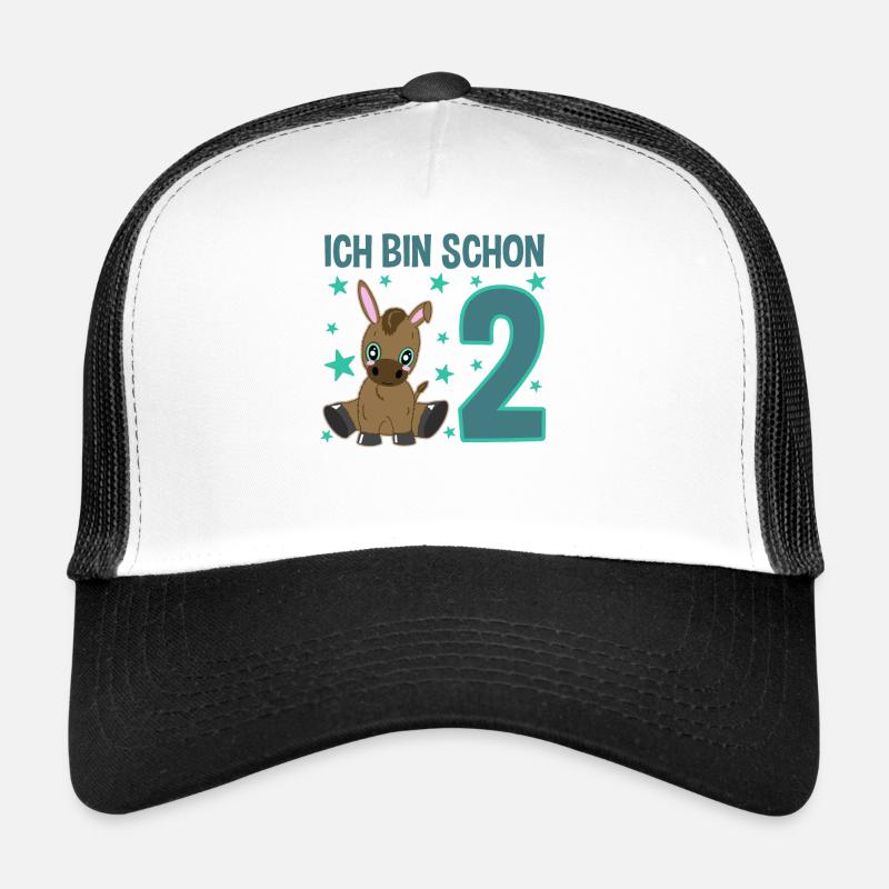 Two Year Old Naughty Birthday Donkey Trucker Cap