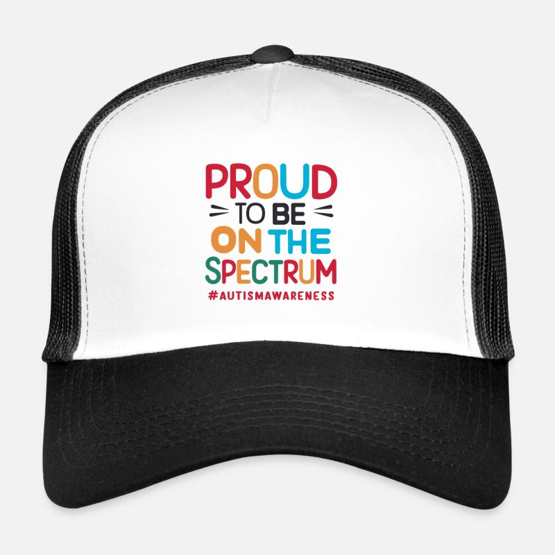 Fier d’être sur le spectre de la sensibilisation à l’autisme Casquette trucker 