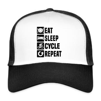 Rennradfahren Roadbike Rennradfahrer Damen - Trucker Cap - Weiß/Schwarz - Vorne