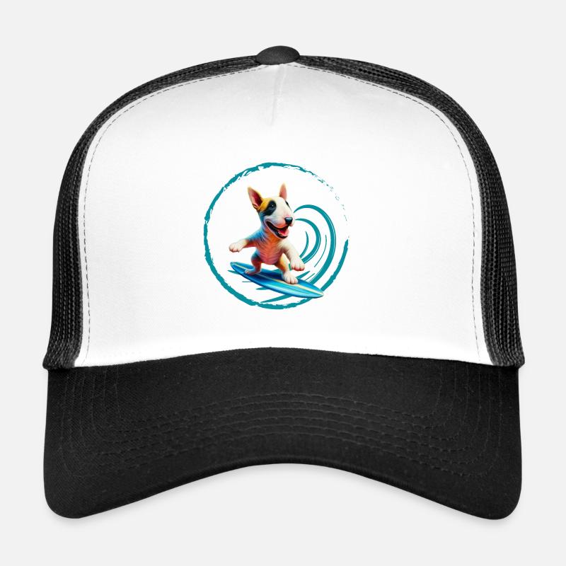 Bullterrier Surfen Trucker Cap