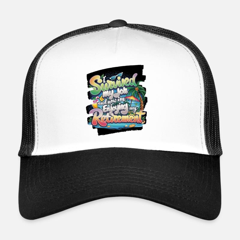 Profitez de la retraite dans le lagon Casquette trucker 