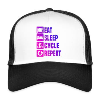 Road Bike Men Road Bike Road Cyclist Road Bike - Trucker Cap - white/black - Front