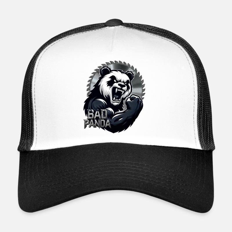 Méchant Panda Rampage - Casquette trucker  - blanc/noir