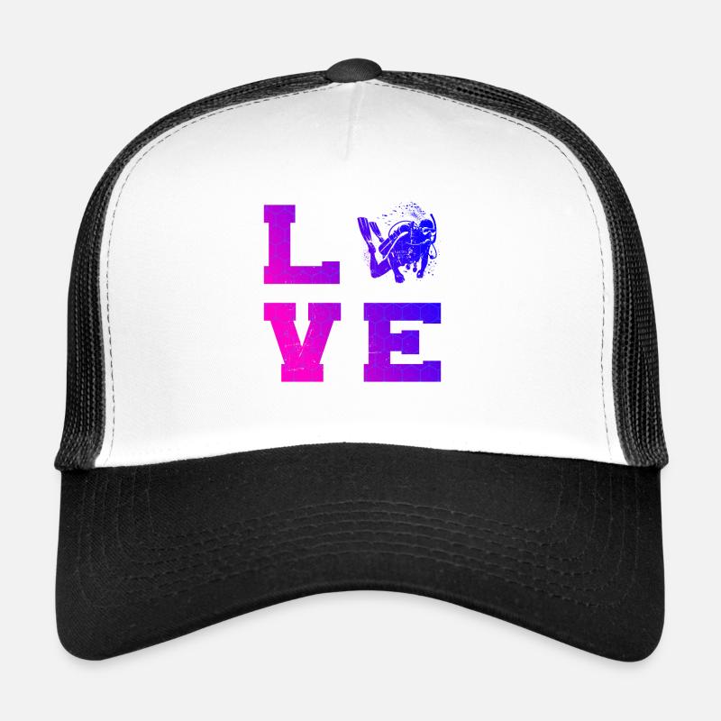 Free Dive Diving Scuba Diver Herren Diver Trucker Cap