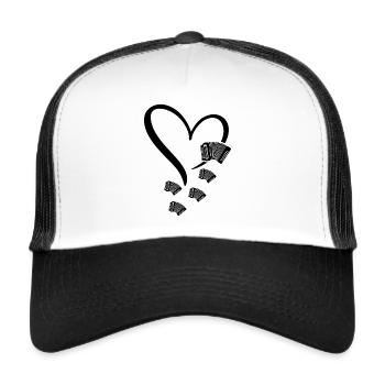 Accordion Heart Accordion Player Accordions Instru - Trucker Cap - white/black - Front
