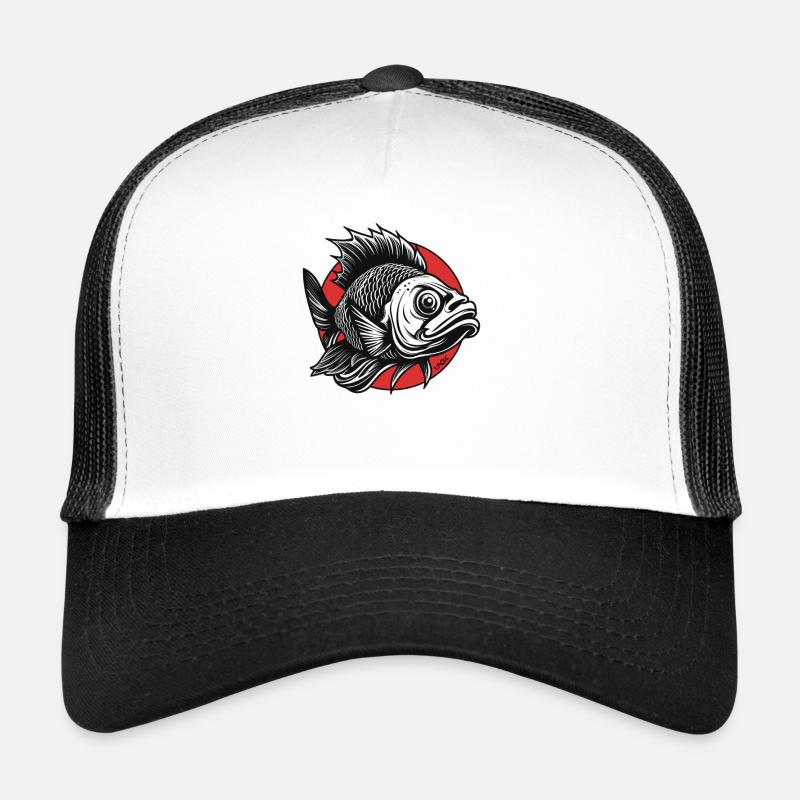 Le poisson en colère Casquette trucker 