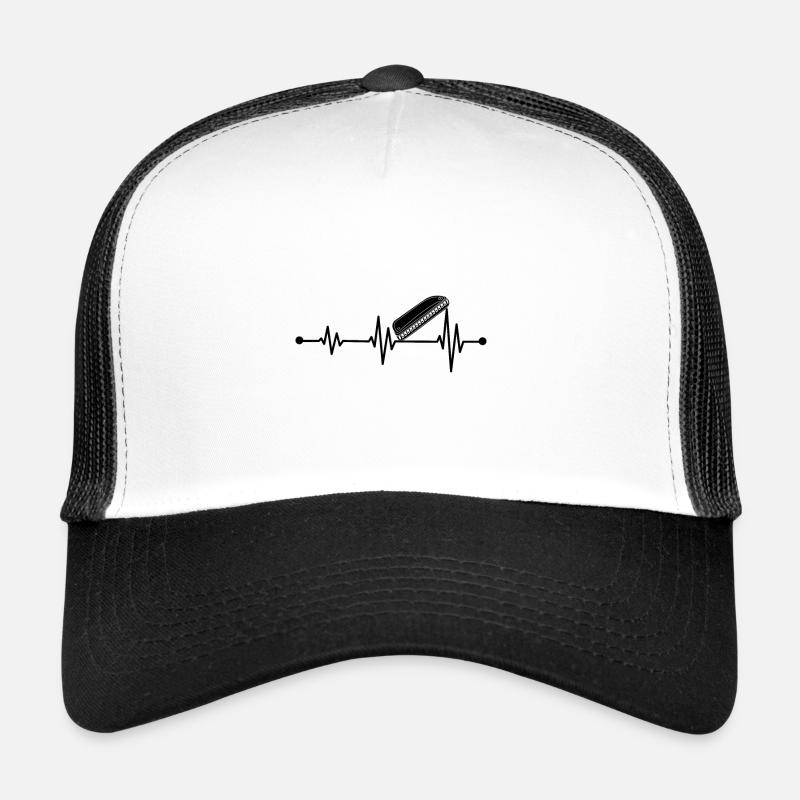 Harmonica Instrument Harmonica Heartbeat Casquette trucker 
