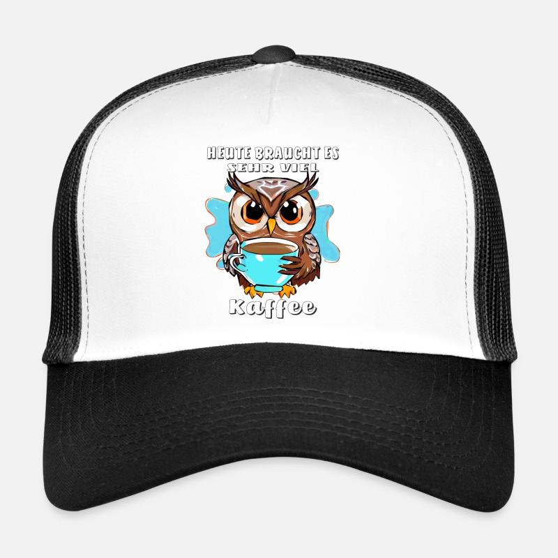 EULE SEHR VIEL KAFFEE - Trucker Cap - Weiß/Schwarz