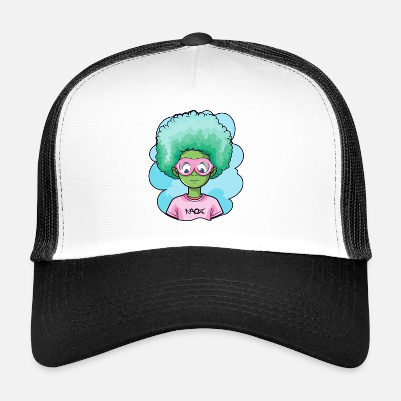 Blauer Afro Kind Trucker Cap