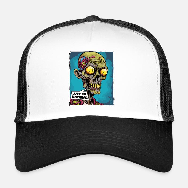 Zombie Schädel Skelett: Nichts tun Trucker Cap