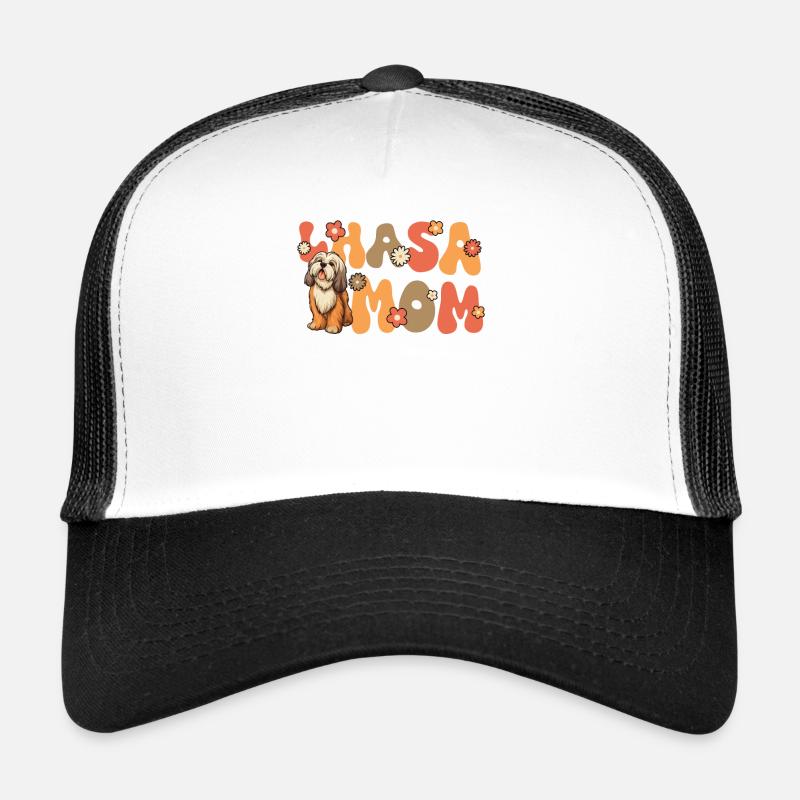 Lhassa Apso Groovy Lhassa Maman Casquette trucker 
