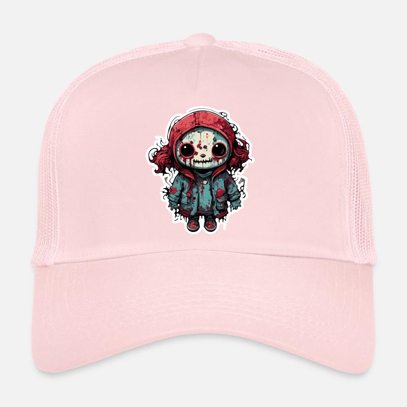 Horror Doll / Halloween / Creepy / Dark Trucker Cap