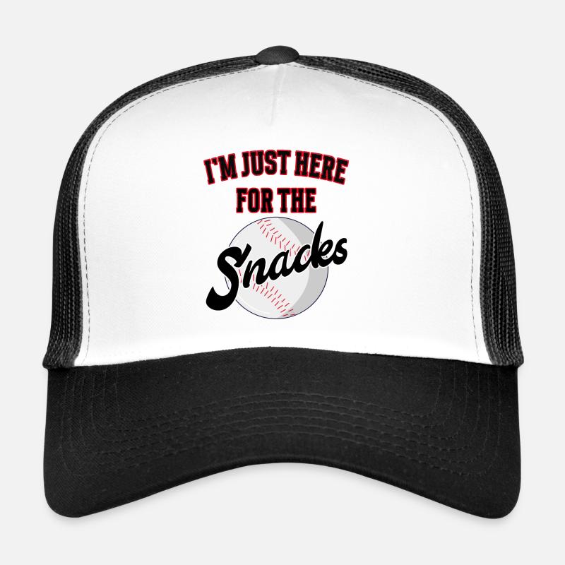 Baseball I'm just here for the snacks - Trucker Cap - Weiß/Schwarz