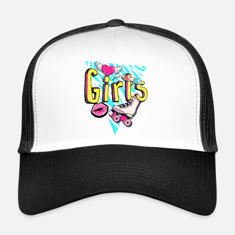 Filles Retro Roller Pop Art Casquette trucker 