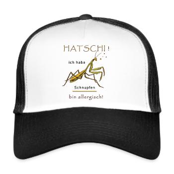 Allergie au rhume des foins de Hatschi - Casquette trucker  - blanc/noir - Devant