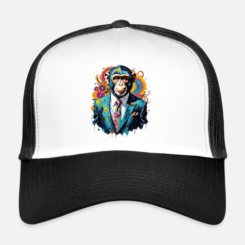 Singe en costume Casquette trucker 