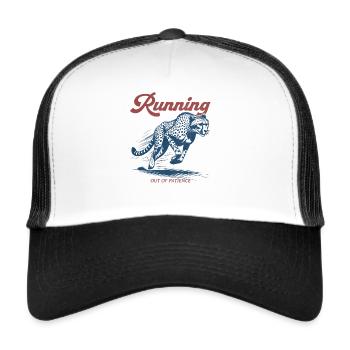 À bout de patience - Guépard - Casquette trucker  - blanc/noir - Devant