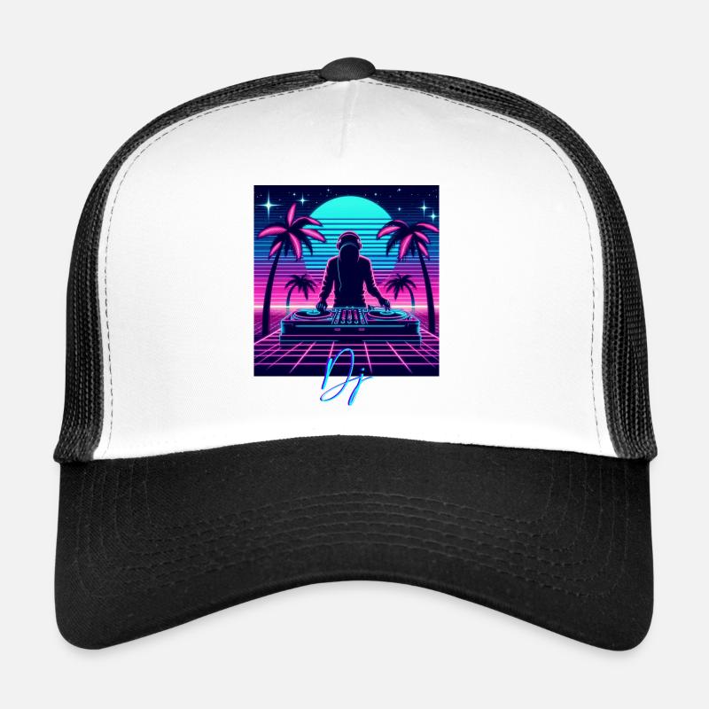 Dj - Trucker Cap - white/black