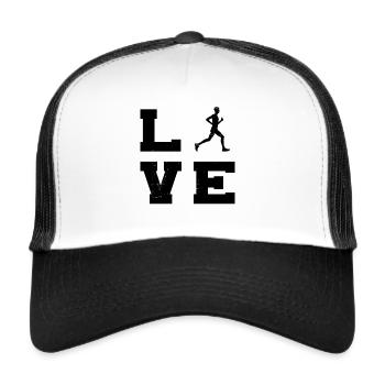 Course de cross-country pour femmes Jogging - Casquette trucker  - blanc/noir - Devant