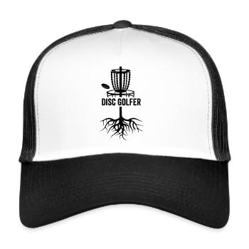 Disc Golfer Disc Golf Basket Disc Golf Player - Casquette trucker  - blanc/noir - Devant
