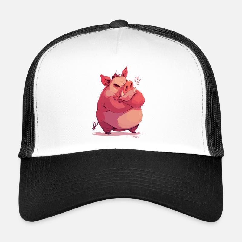 Angry and offended pig Trucker Cap