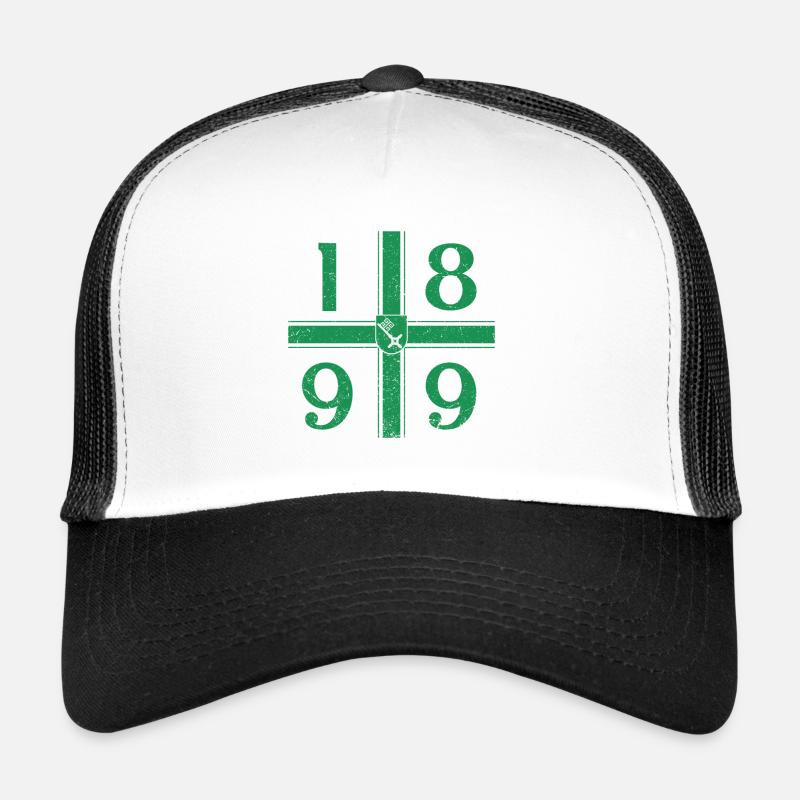 Bremen Fußball mit Kreuz - Trucker Cap - Weiß/Schwarz
