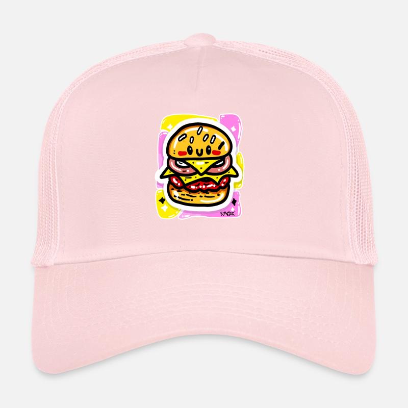 Happy Kawaii Burger Trucker Cap
