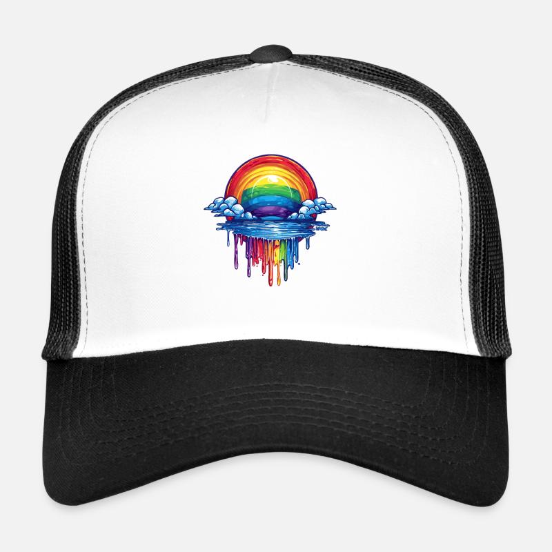 Cloud & Rainbow Portal Trucker Cap