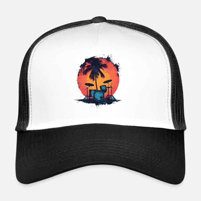 Drumkit Drawing Trucker Cap