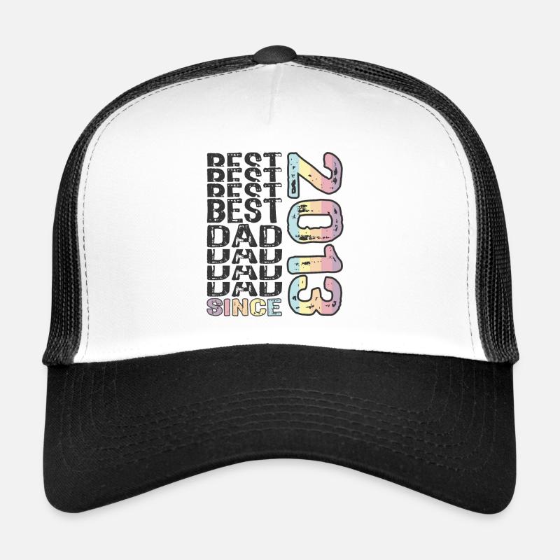 Bester Papa der Welt seit 2013 Vatertag - Trucker Cap - Weiß/Schwarz