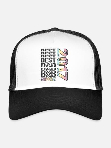Best dad in the world since 2017 Father's Day - Trucker Cap - white/black - Front
