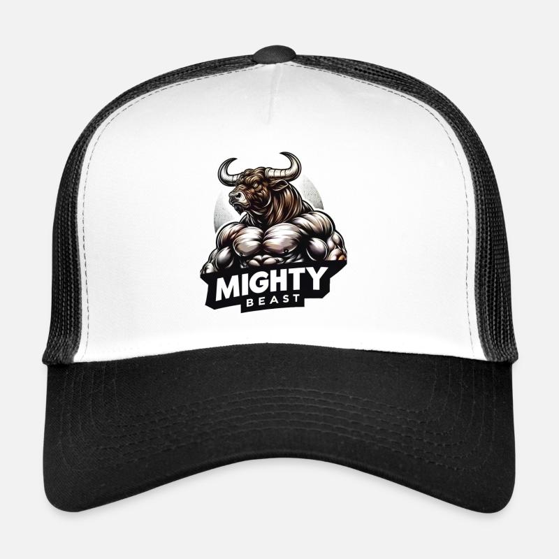 Mighty Beast - Trucker Cap - Weiß/Schwarz