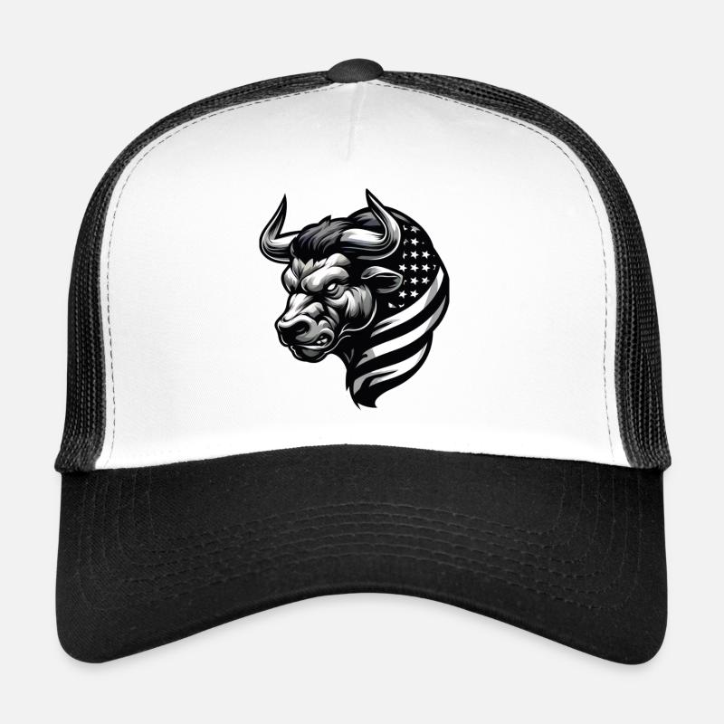 Patriotic Bull Trucker Cap