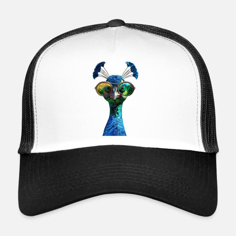Paon Bleu Paon Roue De Paon Roue Paon Roue De Paon Casquette trucker 