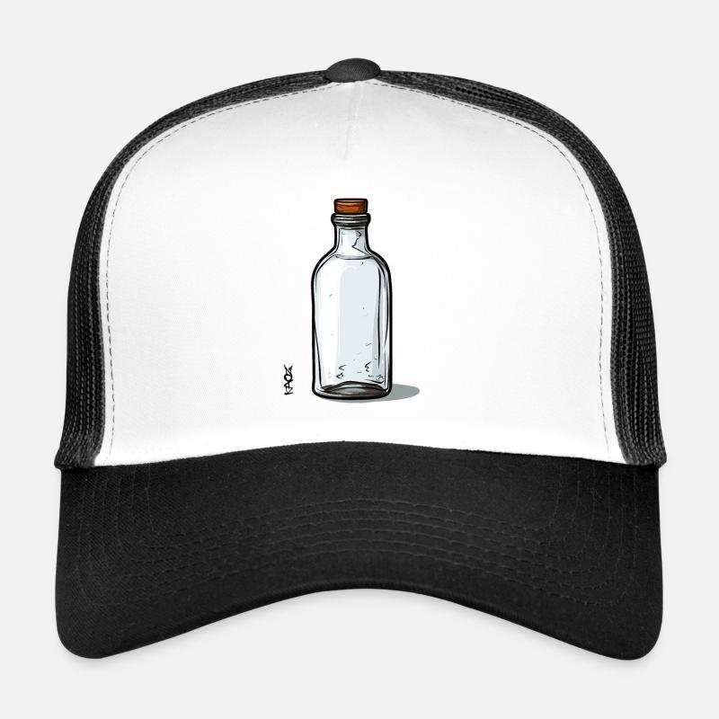 Empty Glass Bottle Motif, Bottle Is Empty Trucker Cap