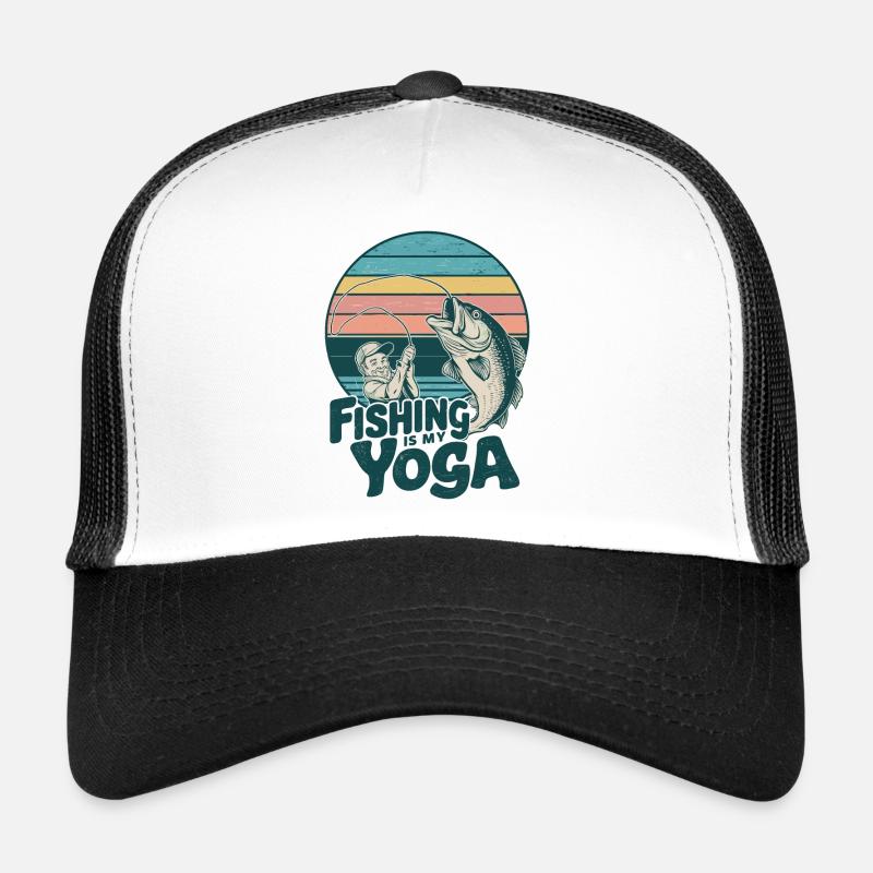 Pêche Yoga Pêche Pêcheur Pêcheur Détente Casquette trucker
