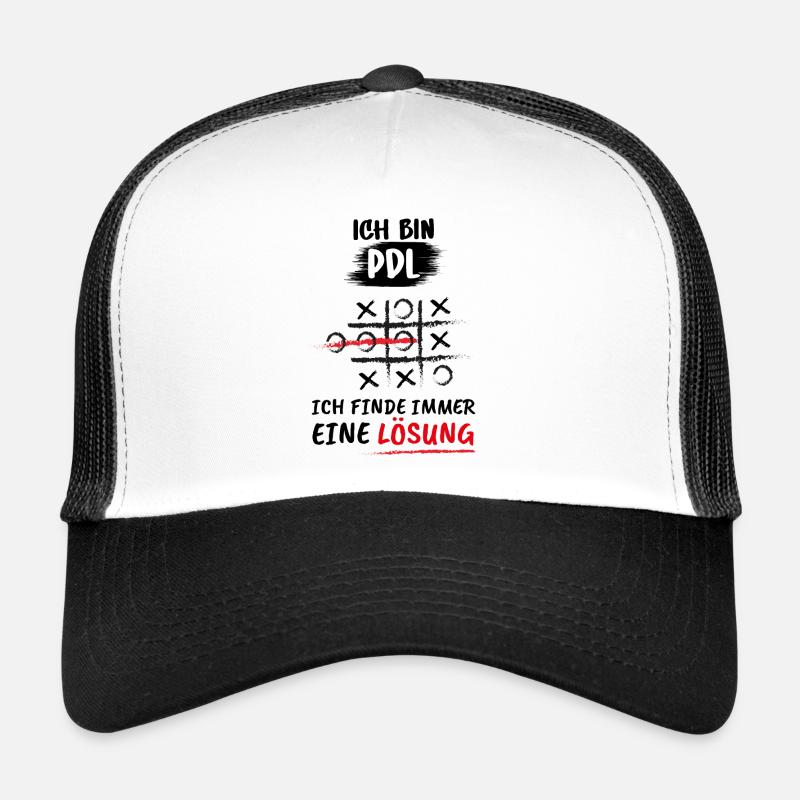 PDL Pflegekraft Geschenk Lustig Pflegedienstleiter - Trucker Cap - Weiß/Schwarz