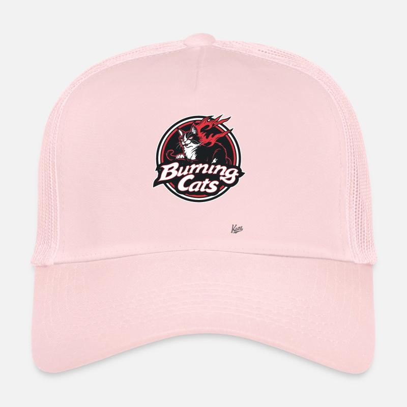 Mascotte Chat Parodie : Burning Cats Casquette trucker 