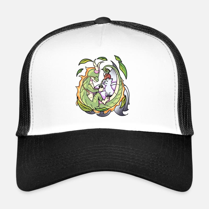 Drache & Fuchs Japan Art - Trucker Cap - Weiß/Schwarz