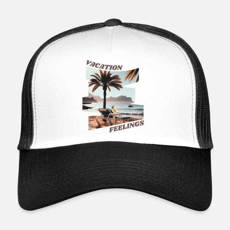 Sentiments de vacances Escapade à la plage Casquette trucker 
