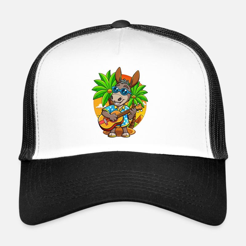 Lunettes de soleil de plage d’été de dessin animé drôle d’âne Casquette trucker 