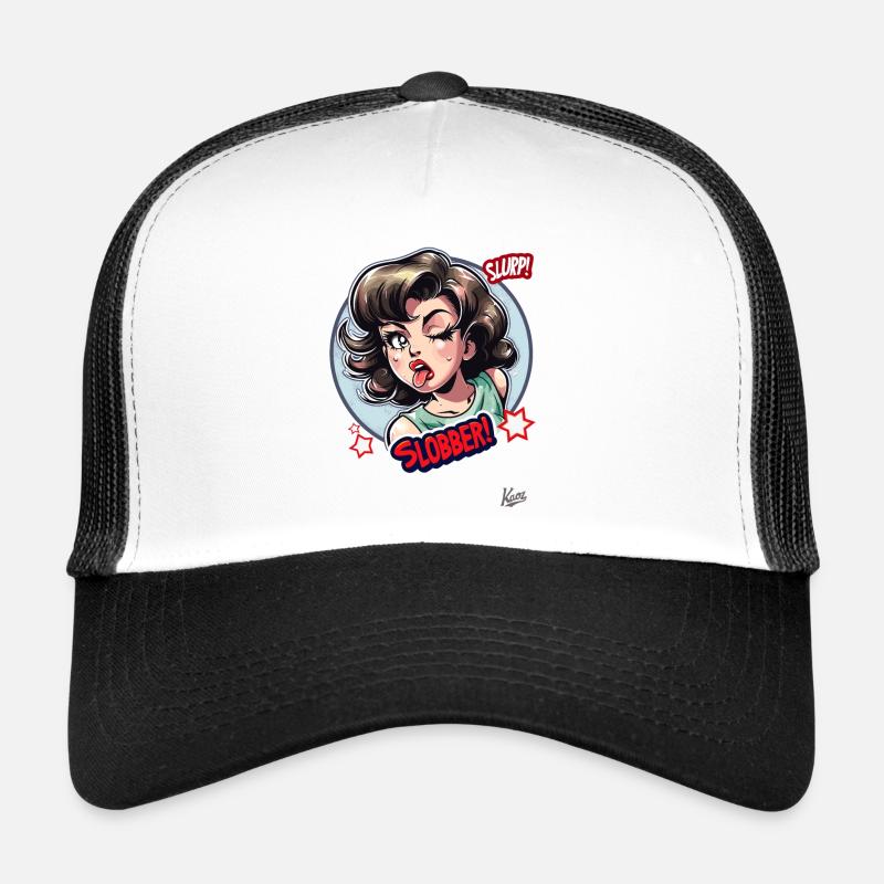 Femme de dessin animé classique : C’est tellement délicieux ! Casquette trucker 