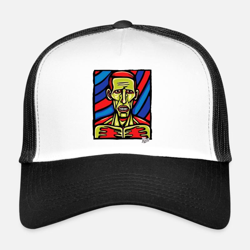 Abstrakte Kunst eines Zombie Trucker Cap
