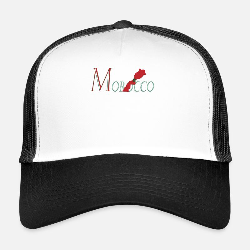 Élégance Patriotique au Design du Drapeau Marocain Casquette trucker 