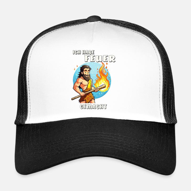 NEANDERTHAL I MADE A FIRE Trucker Cap